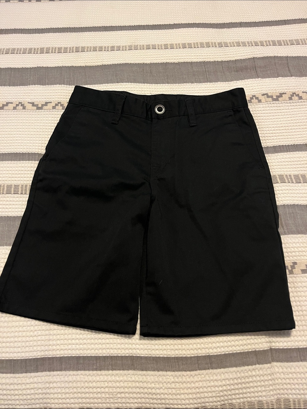 Volcom Boys Black Straight Fit Shorts